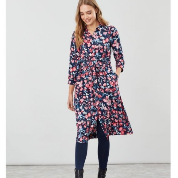 Joules Dresses Joules Winslet Navy Floral Shirt Dress Poshmark